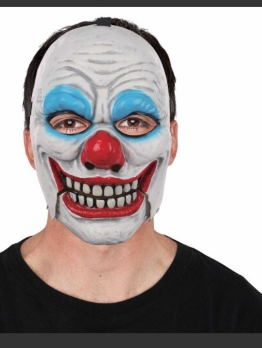 Clown mask with a moving jaw,  adult Halloween costume accessory